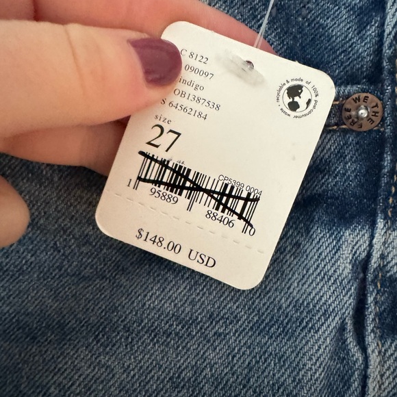 Free People Mccoy destroyed boyfriend jeans in blue - Picture 8 of 8